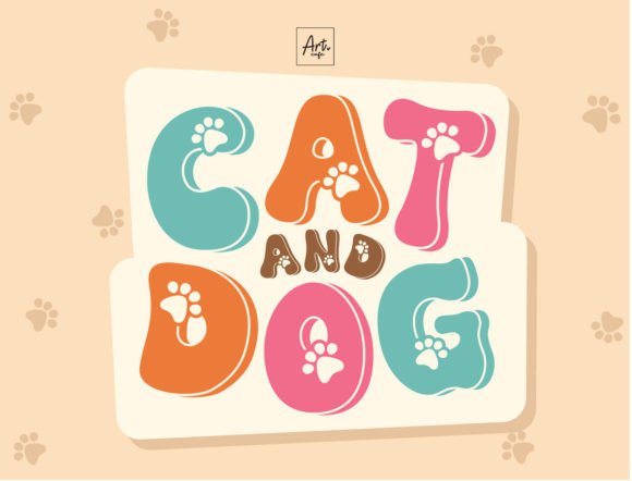 Cat and Dog: A Font with Retro Charm and Playful Paws