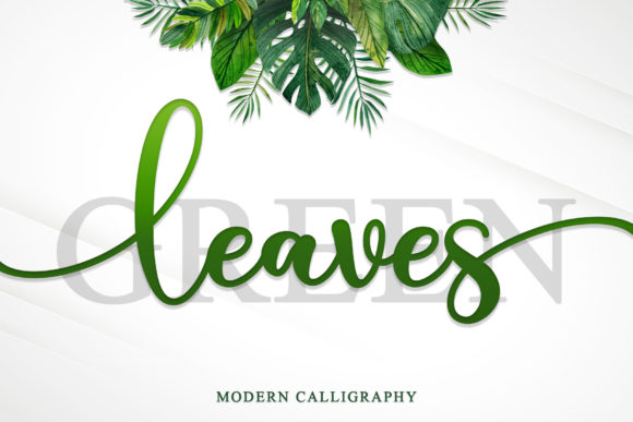 Green Leaves: A Calligraphy Typeface for Elegant Designs