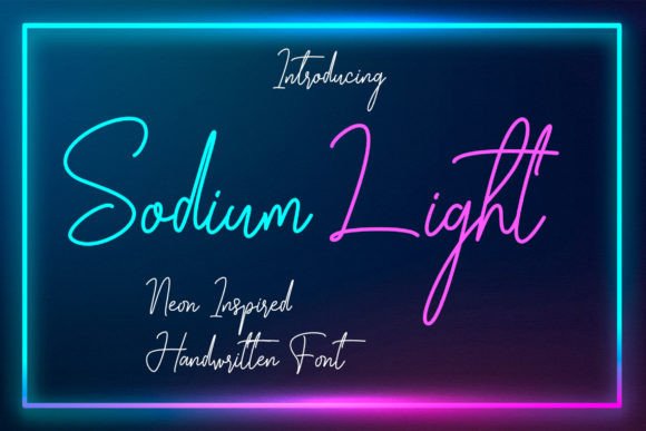 Illuminate Your Designs with Sodium Light Neon Font