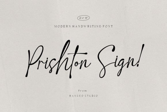 Prishton Sign: The Elegant Handwriting Font for Modern Creators
