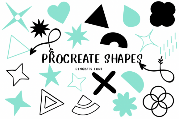 Procreate Shapes: A Playful Font for Bold Visuals
