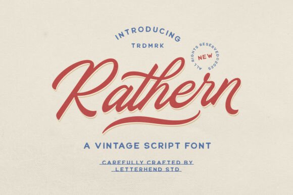 Rathern Vintage Script: Capturing Hand-Painted Charm