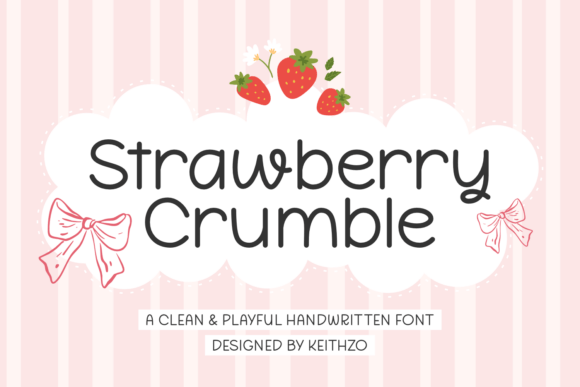 Strawberry Crumble: A Handwritten Font for Joyful Design